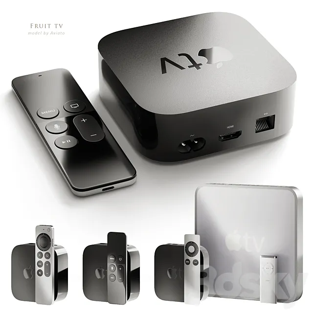 Apple TV collection 3DS Max Model