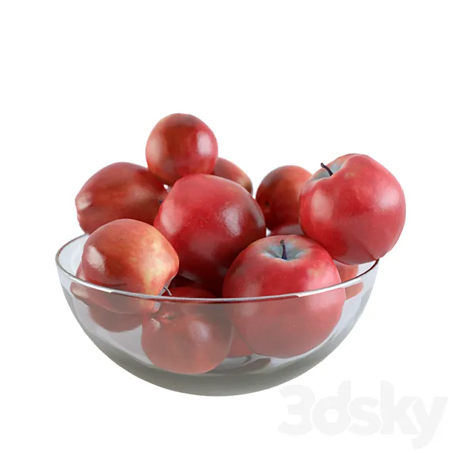 Apples in a bowl 3DSMax File