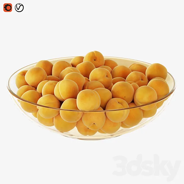 Apricots in a vase 3DS Max Model