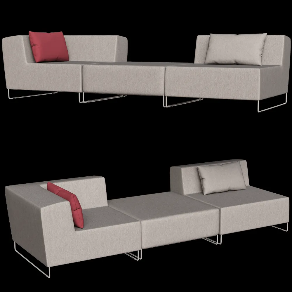 April furniture – Sofa Set loopy 3ds Max