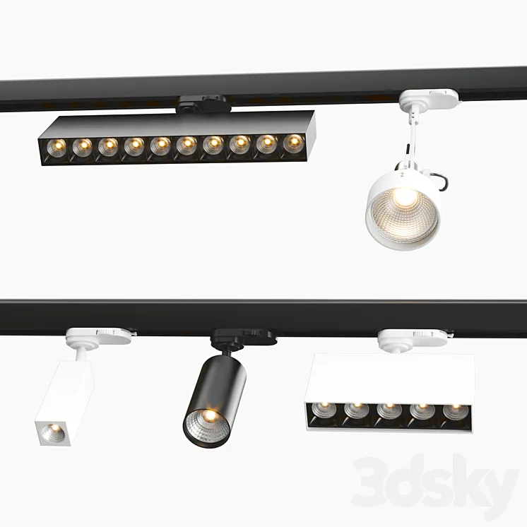 AQFORM TRACK LIGHT COLLECTION 3DS Max