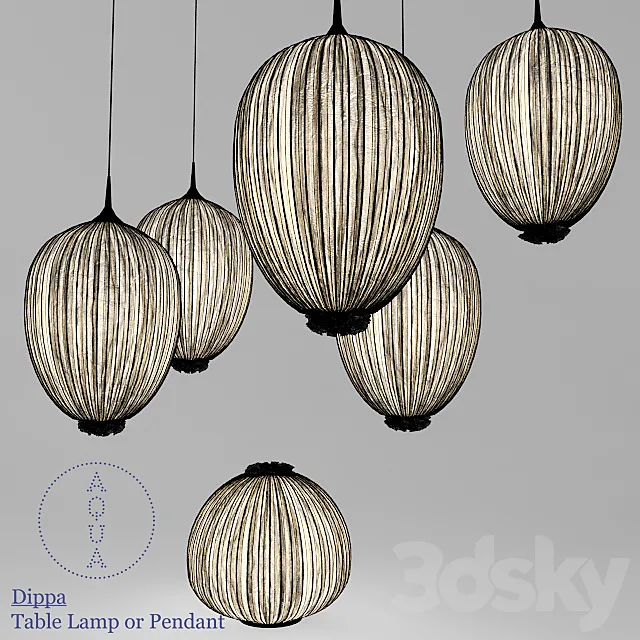 Aqua Creations Dippa Table Lamp or Pendant 3DS Max Model