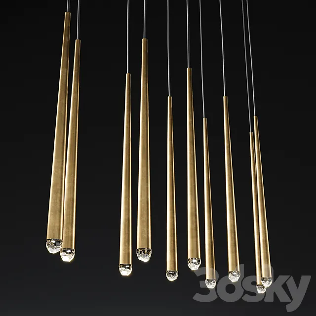 AQUITAINE LINEAR CHANDELIER 3ds Max