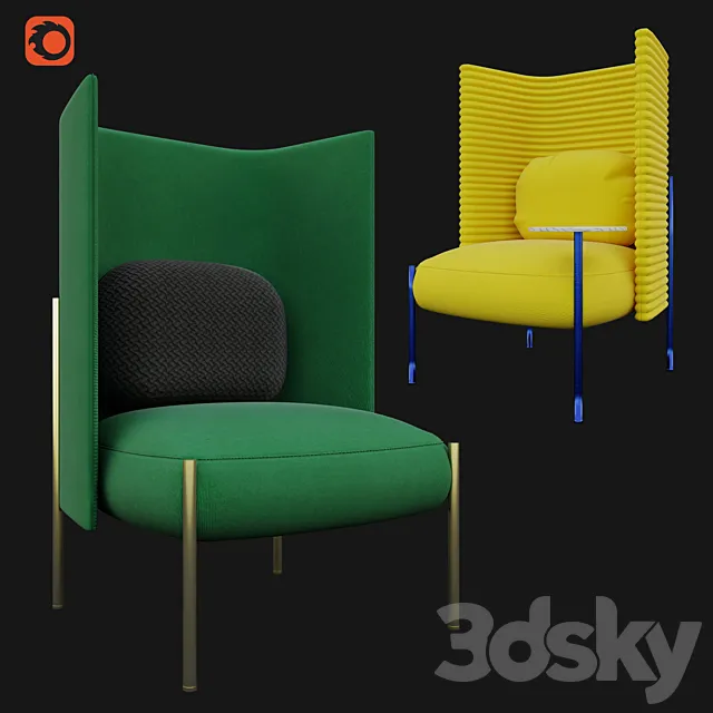 Ara armchair from Missana factory 3ds Max