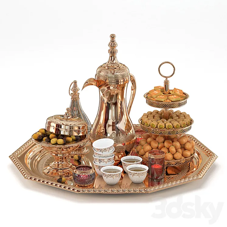 Arab coffee 3DS Max