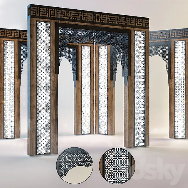 Arabic Arc 3DS Max Model