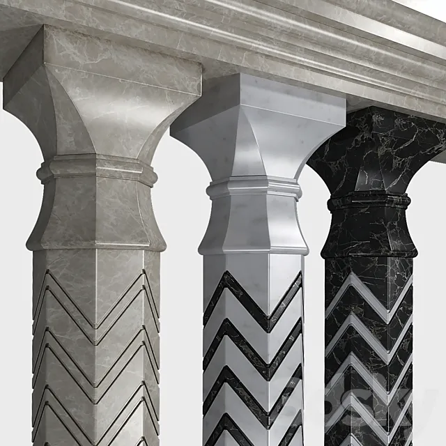 Arabic Column 3ds Max