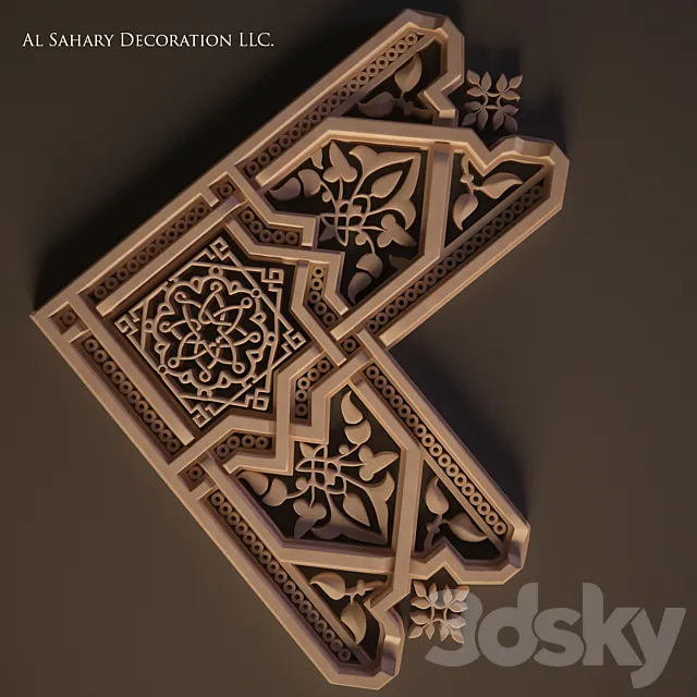 Arabic decor (corner element) 3ds Max