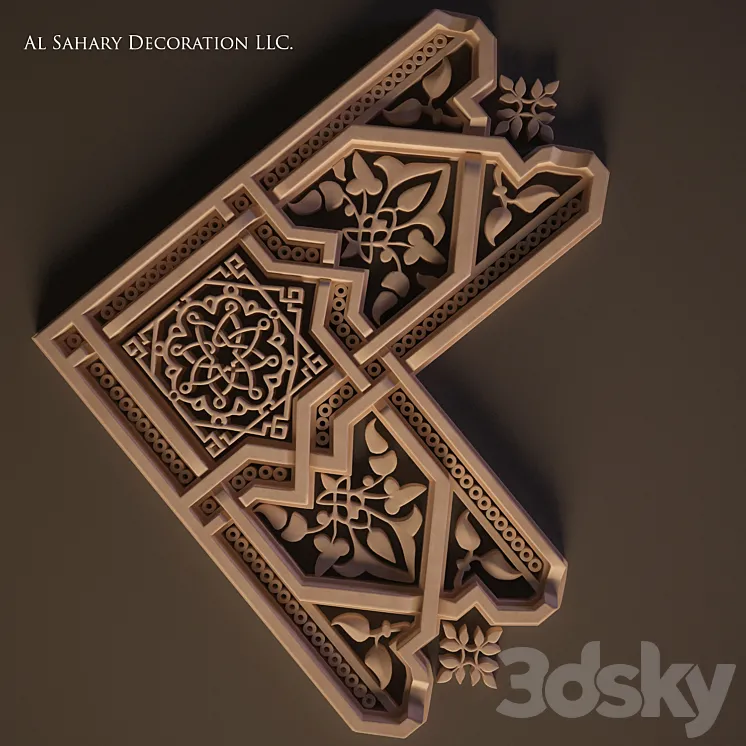 Arabic decor (corner element) 3DS Max