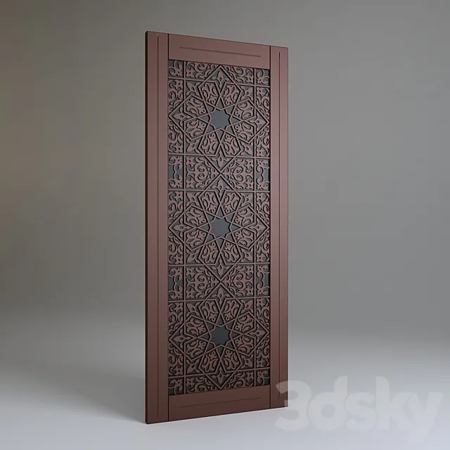 Arabic Decor Panel 3DS Max Model