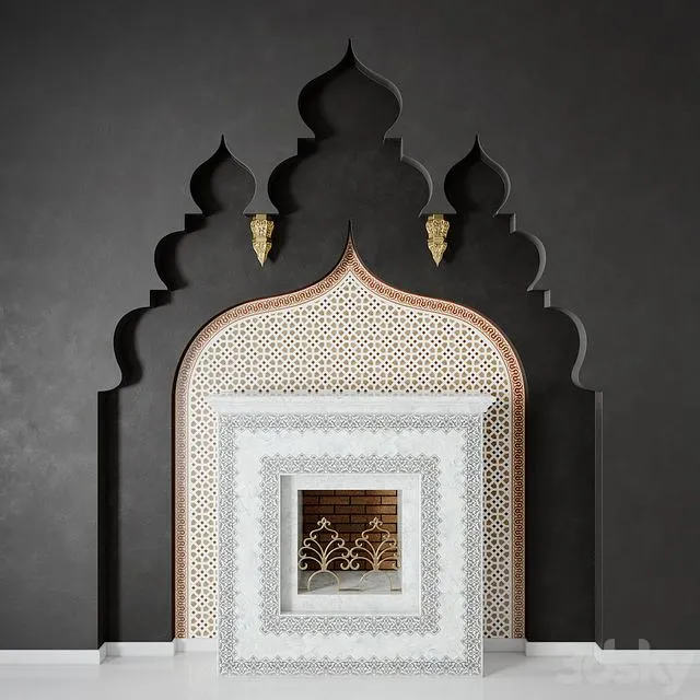 Arabic Fireplace 3dsMax Model