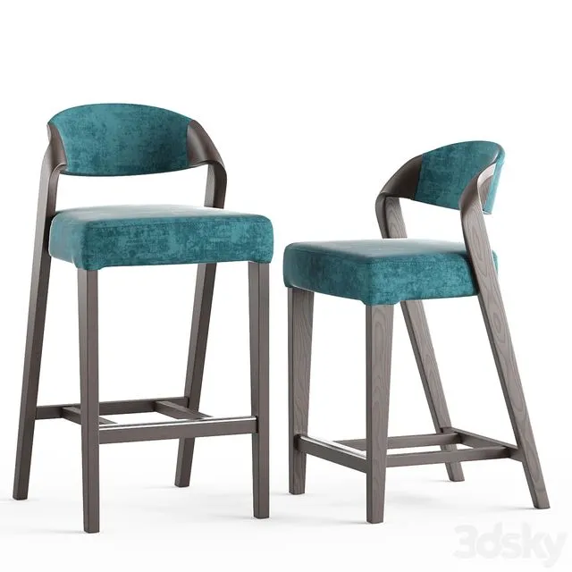 Arbre Joker bar stool and semi bar stool 3dsMax Model