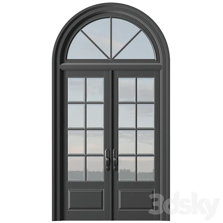 Arc Classic Entrance Doors.Entrance to the house.Front Door.Arched Opening Window.Outdoor Entrance classic door.External Doors. Exterior Door.Street Doors 3DS Max Model