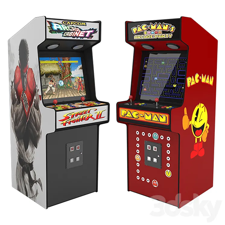 Arcade atari machines 3DS Max
