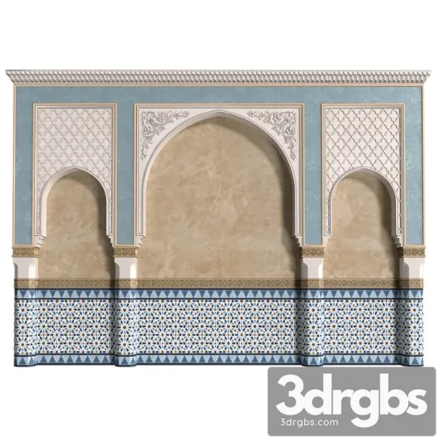 Arch in oriental style. arab decorative wall. arabic wall.oriental wall paneling 2