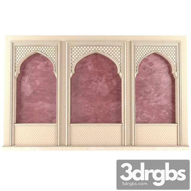 Arch In Oriental Style Arabic Wall 3dsmax Download