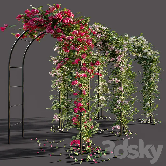 Arch with roses 3DSMax File
