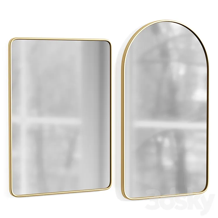 Arched Metal Framed Mirror 3DS Max Model