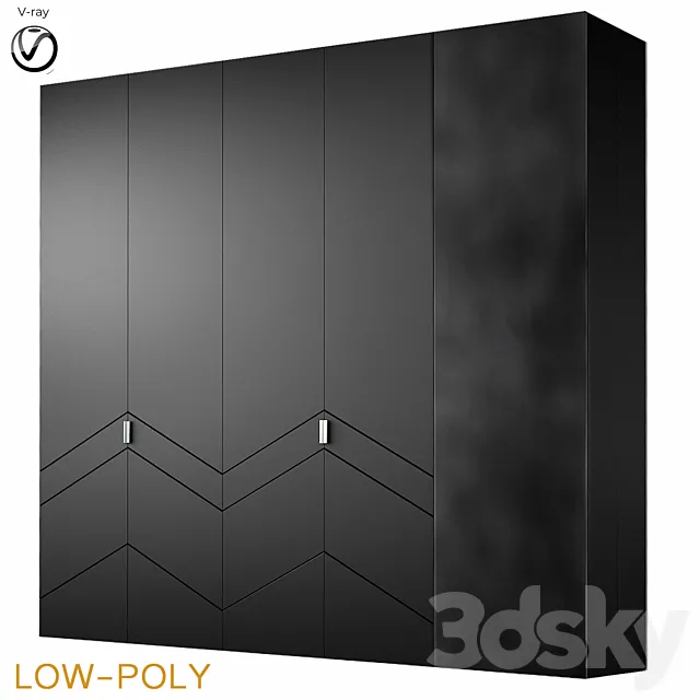 Archemy designs wardrobe (low poly) 3DS Max Model