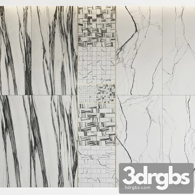 Architectural design floor gres breach fall b&w marble set 1