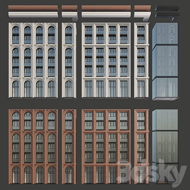 Architectural facades # 2 3DS Max Model