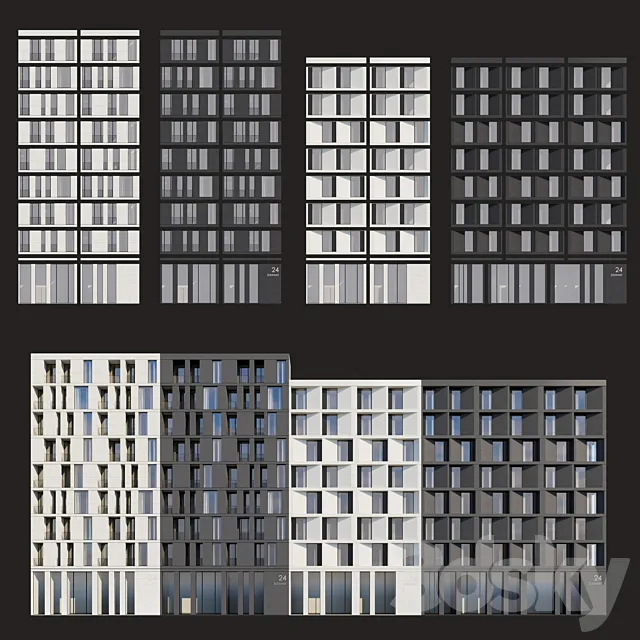 Architectural facades 3DS Max Model