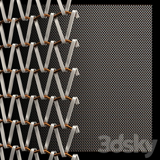Architectural metal mesh 16x22mm 3DSMax File
