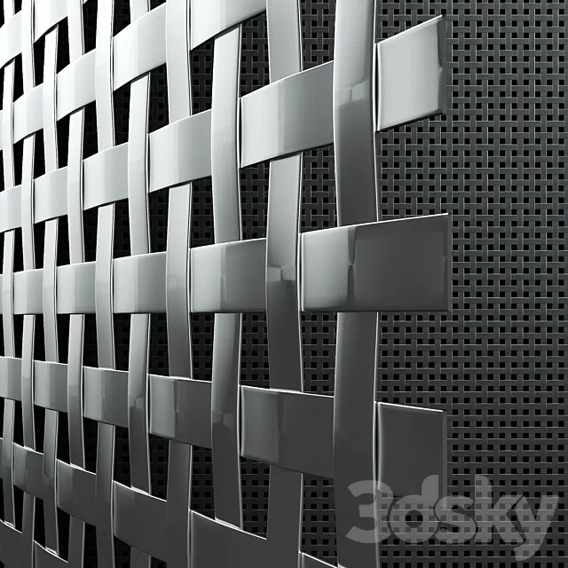 Architectural metal mesh 30x30mm 3ds Max