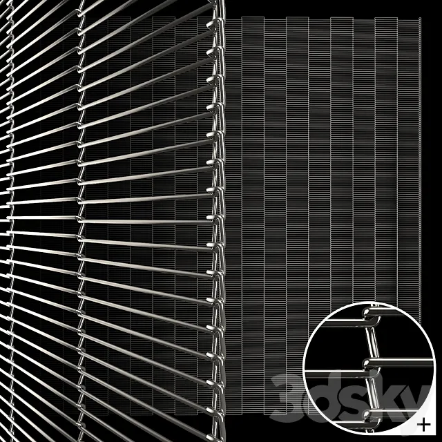 Architectural metal mesh 57x5mm 3DSMax File