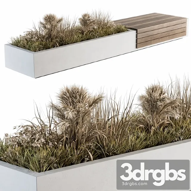 Architecture Bench With Plants 07 2 3dsmax Download