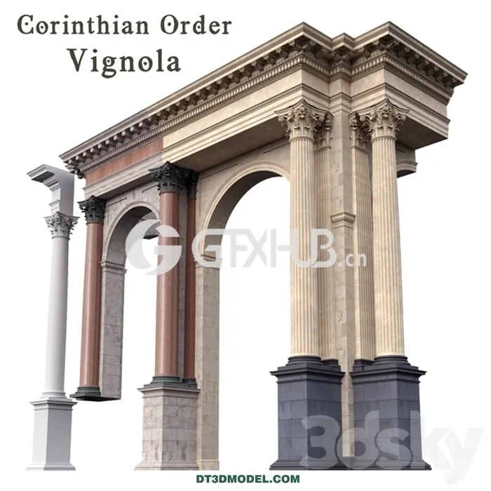 Architecture – Building – Corinthian Order Vignola Column