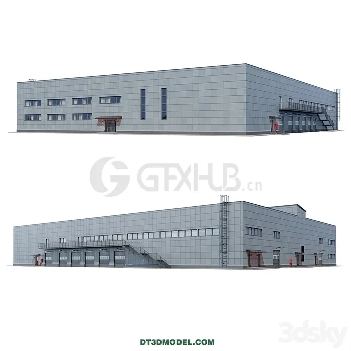 Architecture – Building – factory building V4