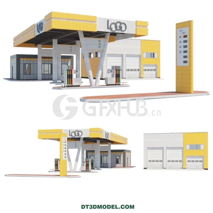 Architecture – Building – Gas station with SRT