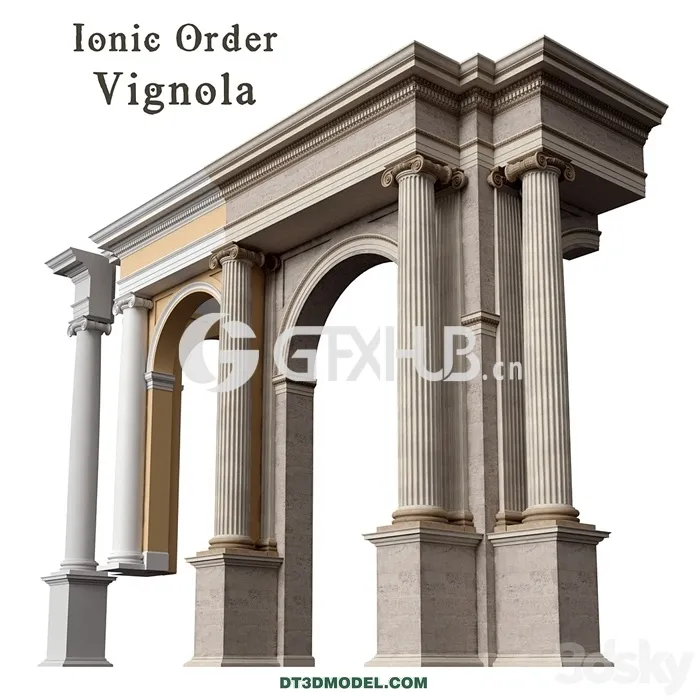 Architecture – Building – Ionic Order Vignola Column