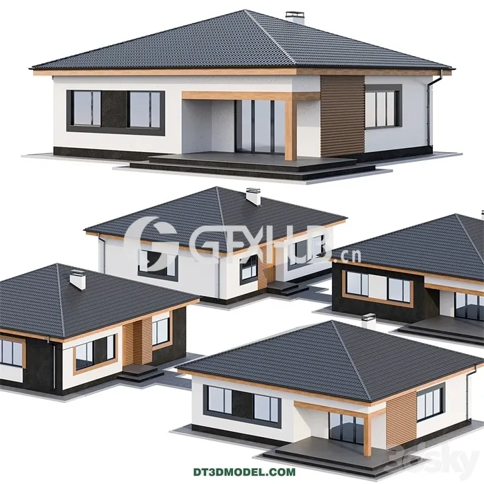Architecture – Building – Modern one-storey cottage