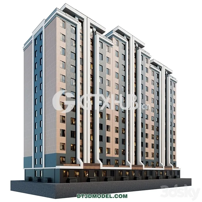 Architecture – Building – Residential building 12 floors