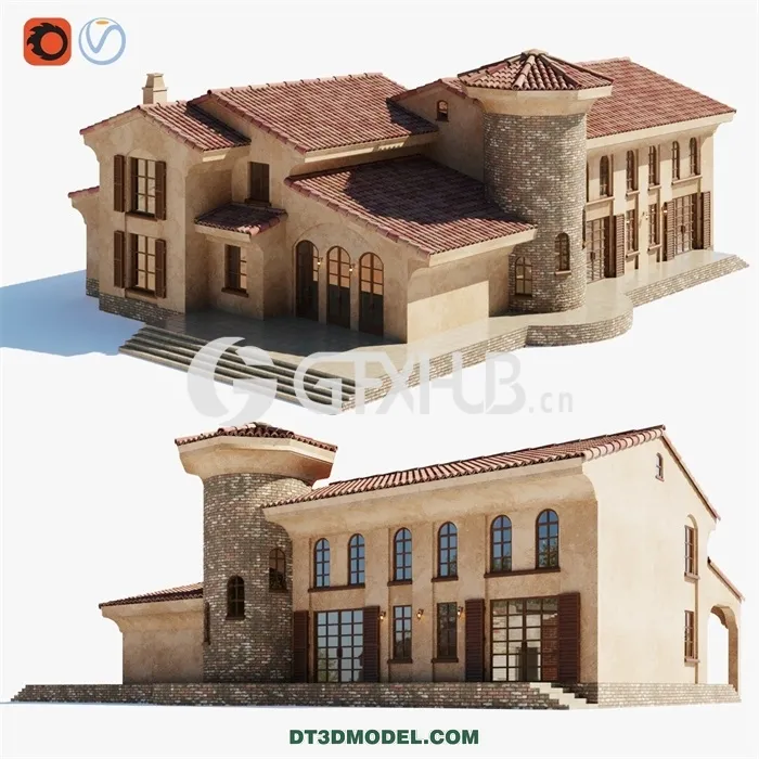 Architecture – Building – Spanish Colonial Villa