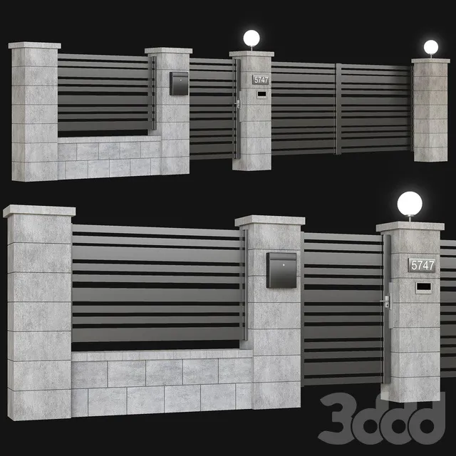 ARCHITECTURE – FENCE – 3D MODELS – 3DS MAX – FREE DOWNLOAD – 1377