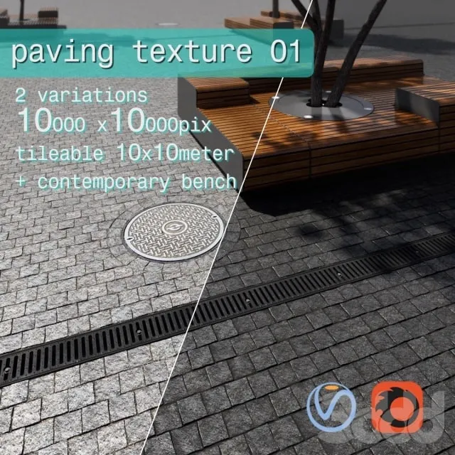ARCHITECTURE – PAVING – 3D MODELS – 3DS MAX – FREE DOWNLOAD – 1581