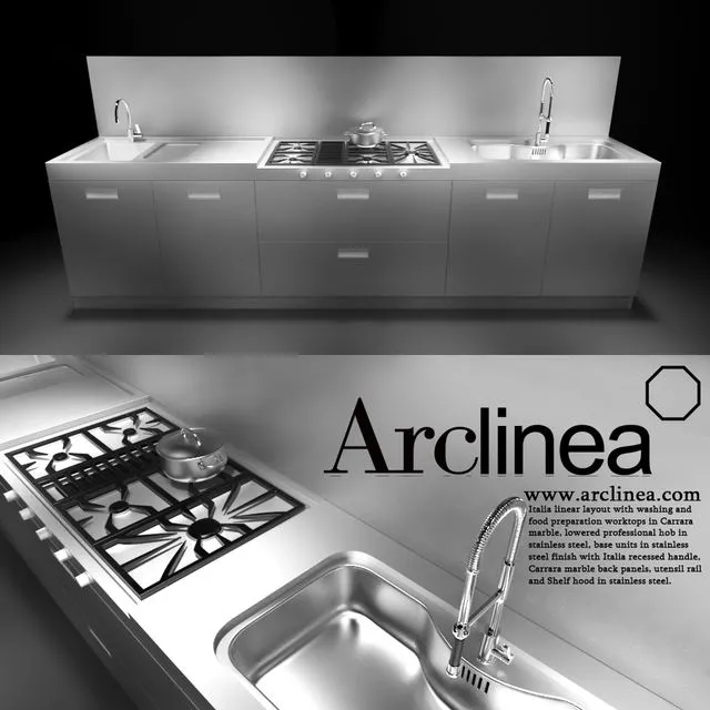 Arclinea Italia straight 3dsMax Model