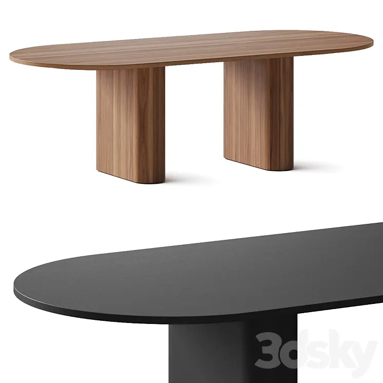 Arco Kami Oval 1 Dining Table 3DS Max