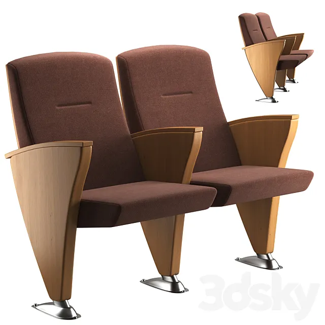 aresline eidos side evo auditorium theater armchair 3ds Max