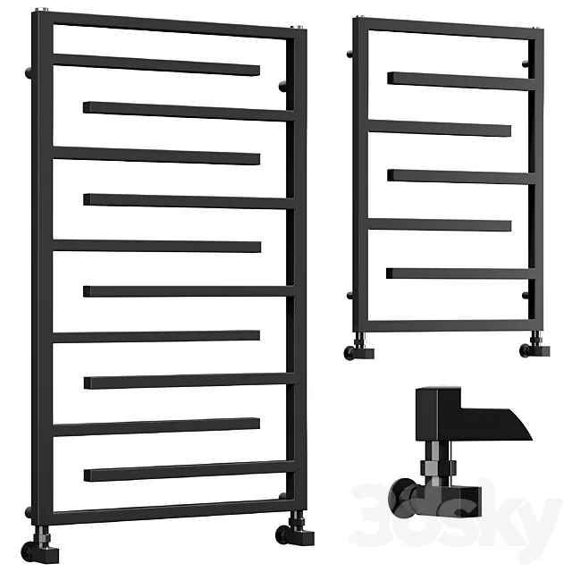 Arezzo Anthracite 1380 x 600mm Designer Towel Rail 3ds Max