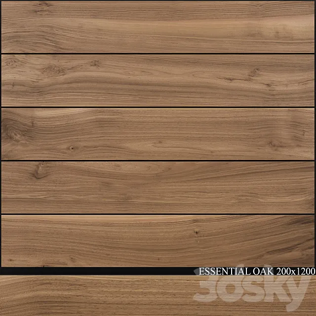 Ariana Ceramica Essential Oak 200×1200 3ds Max