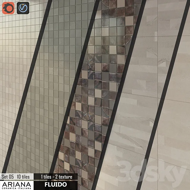 ARIANA FLUIDO Mosaico Set 05 3ds Max