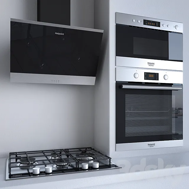 Ariston 3 kitchen appliances 3ds Max