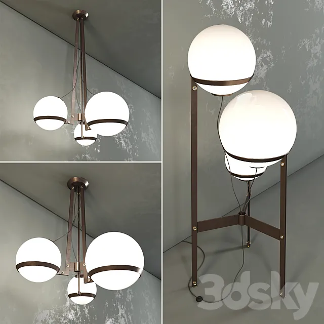 Arketipo: Bubble Bobble – Floor & Pendant Lamp 3ds Max