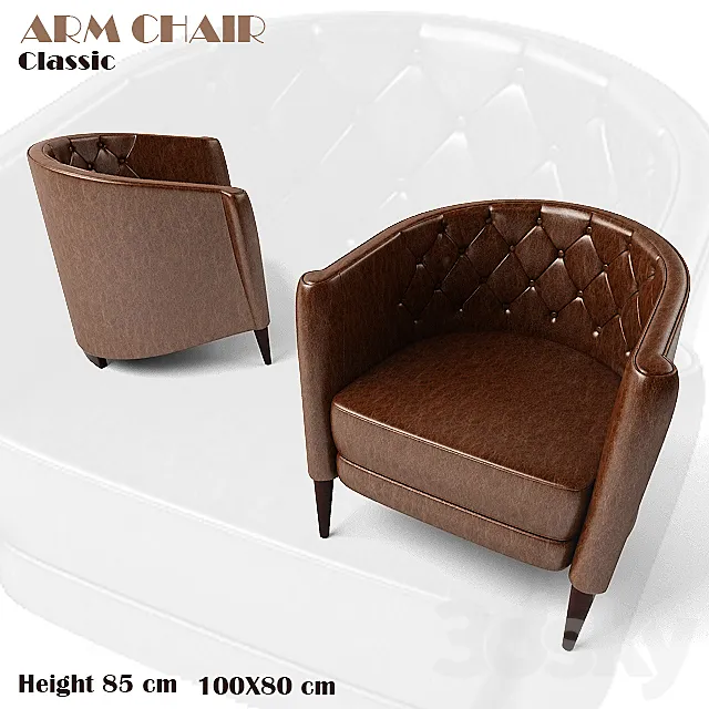 Arm Chair Classic 3DS Max Model