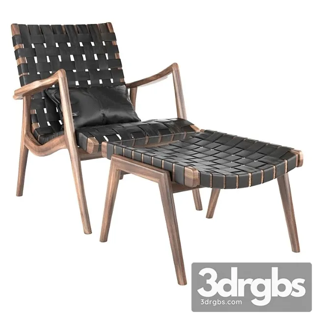 Arm chair Mel smilow wlc 22 woven leather armchair