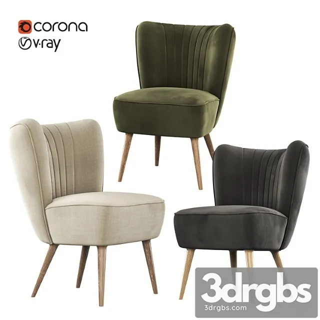 Arm chair Vintage cocktail armchair